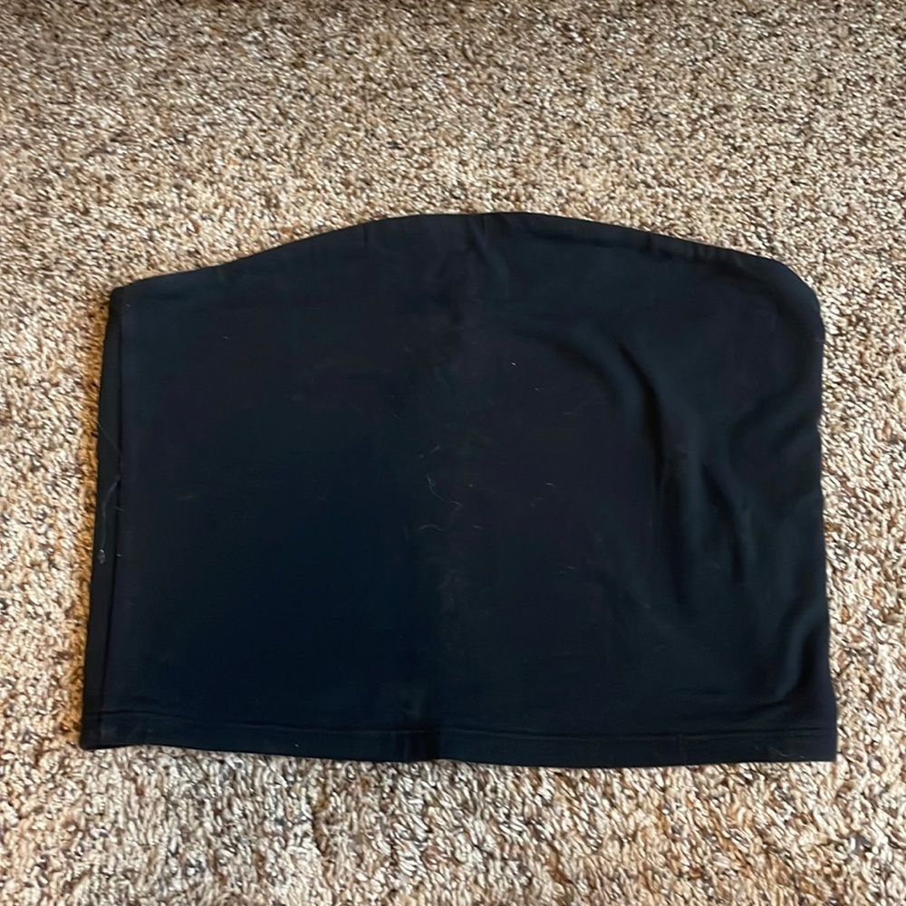 Plain All Black Tube Top